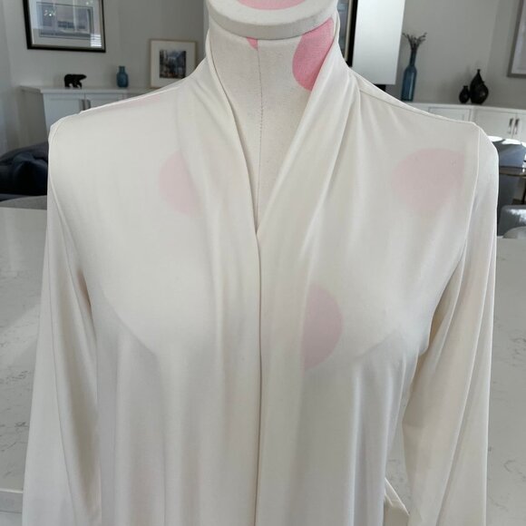 Tilley Canada Long Sleeve Open Front Poly Blend Neutral Cardigan Cream Sz S - Picture 4 of 10